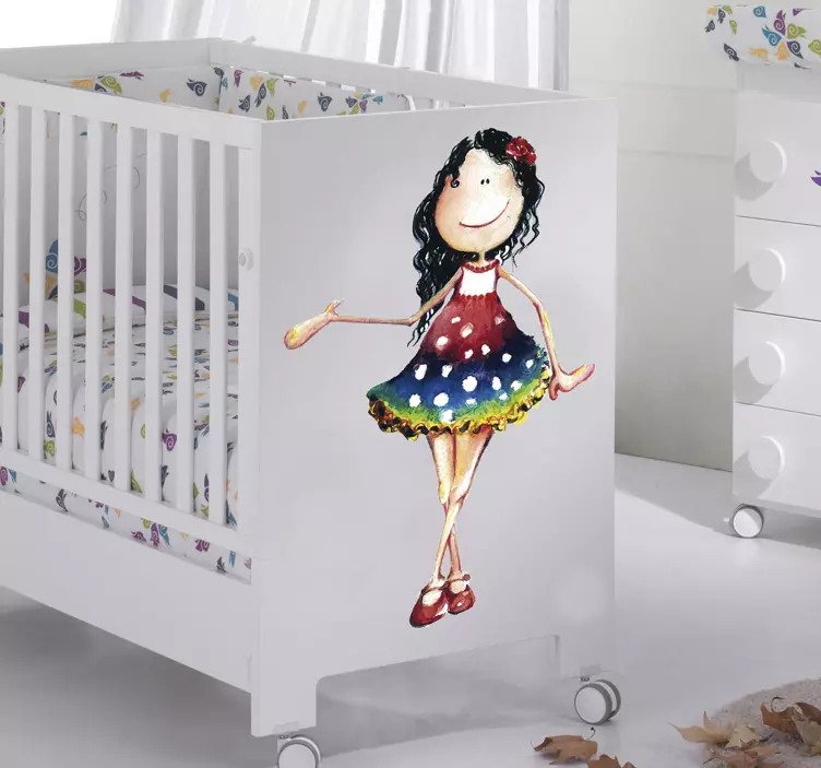 Little Girl in Dress Kids Decal - TenStickers