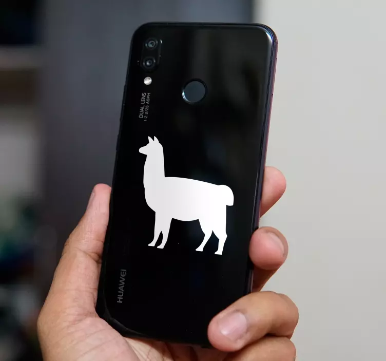 Llama Silhouette huawei sticker - TenStickers