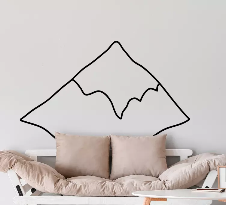 Location sticker abstract mountain outline - TenStickers