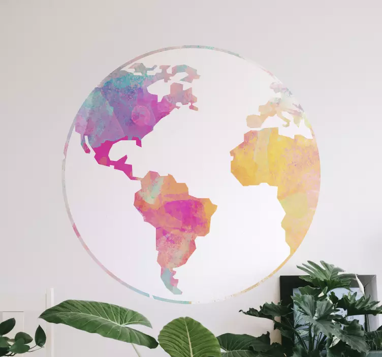 Location sticker colorful geographic design - TenStickers