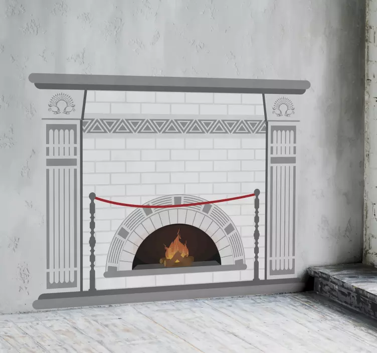 Location sticker elegant fireplace design - TenStickers