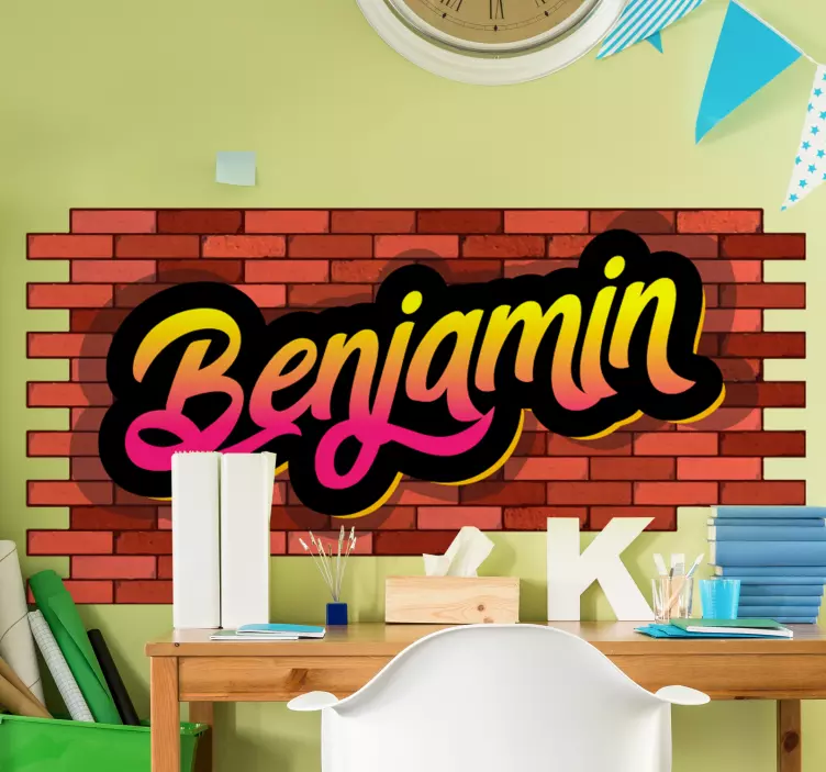 Location sticker personalized brick name - TenStickers