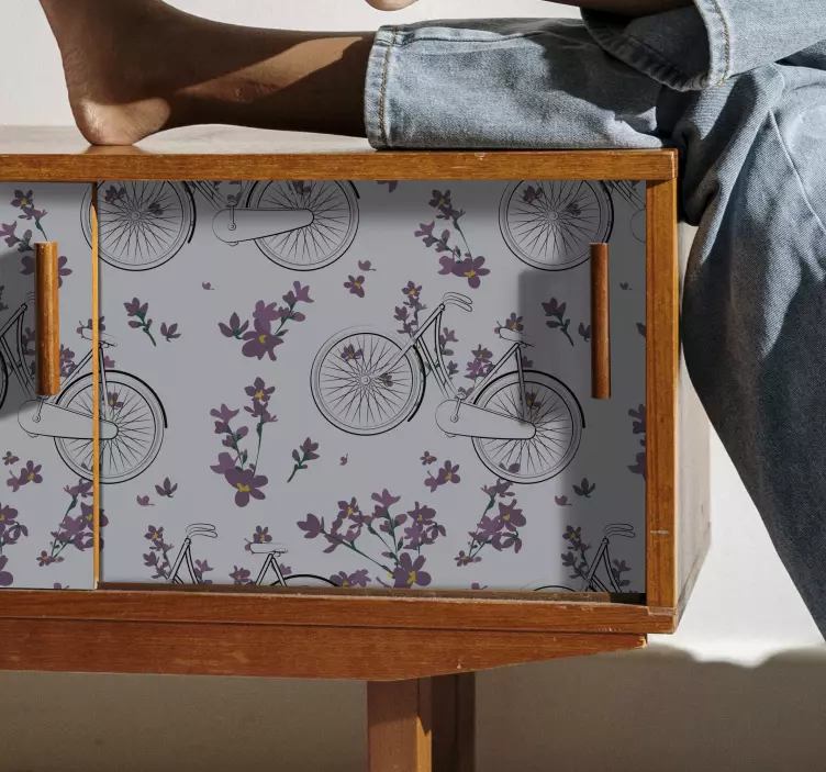 Lots of little vintage bicycles furniture decal - TenStickers