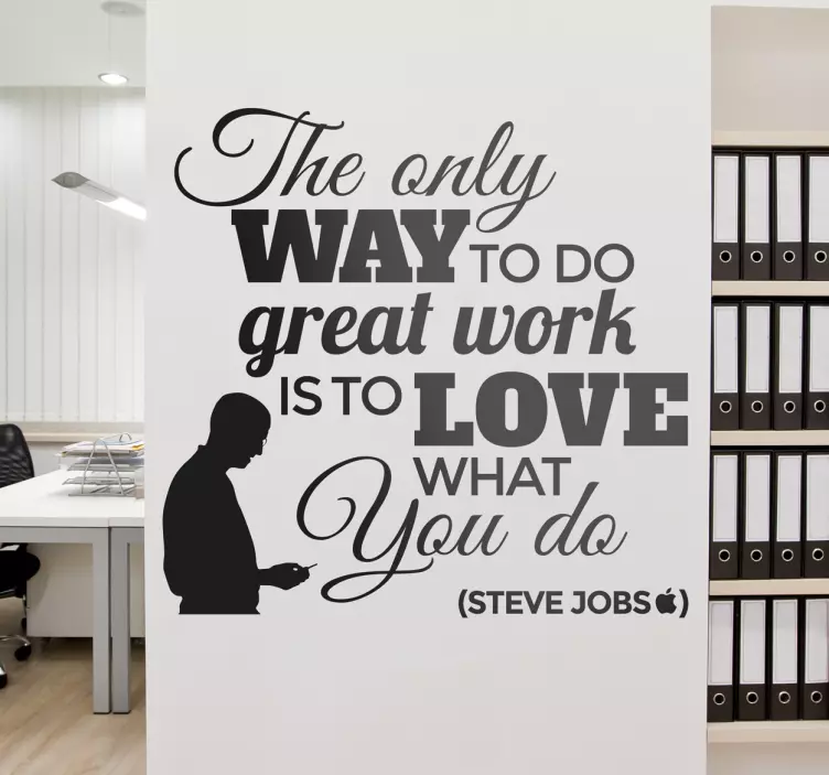 Love what you do quote office wall decal - TenStickers