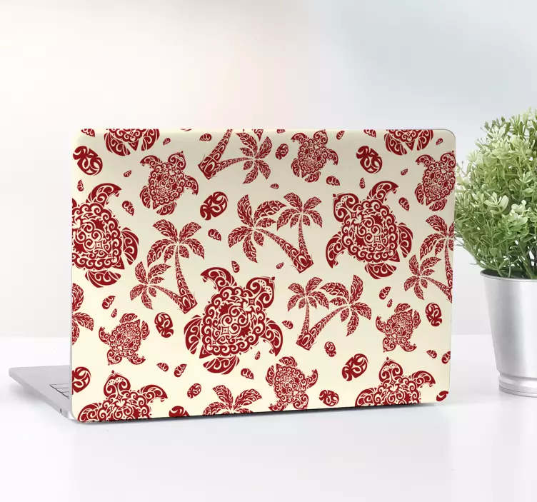 Maori pattern laptop sticker - TenStickers