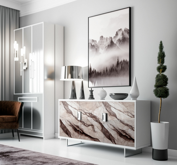 Marble texture furniture decal   - TenStickers