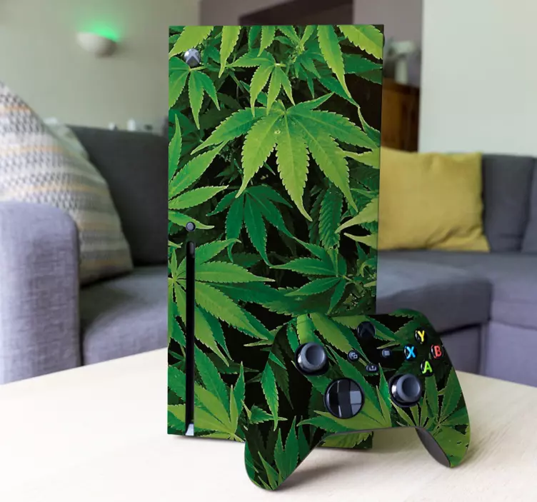 Marijuana leaves xbox sticker - TenStickers