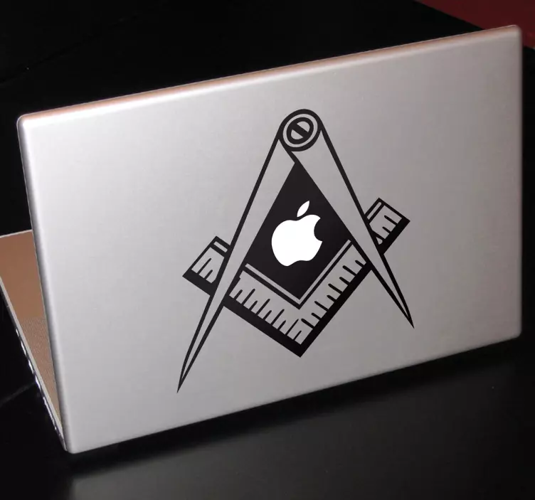 Masonic Square and Compasses MacBook Sticker - TenStickers