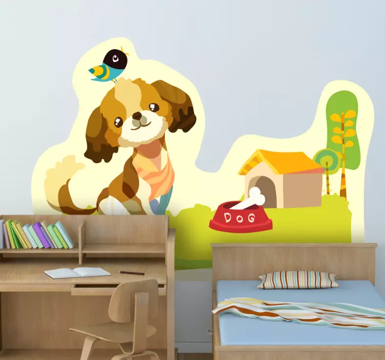 Meadow Dog Wall Mural - TenStickers