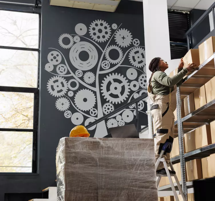 Mechanical Tree Wall Sticker - TenStickers