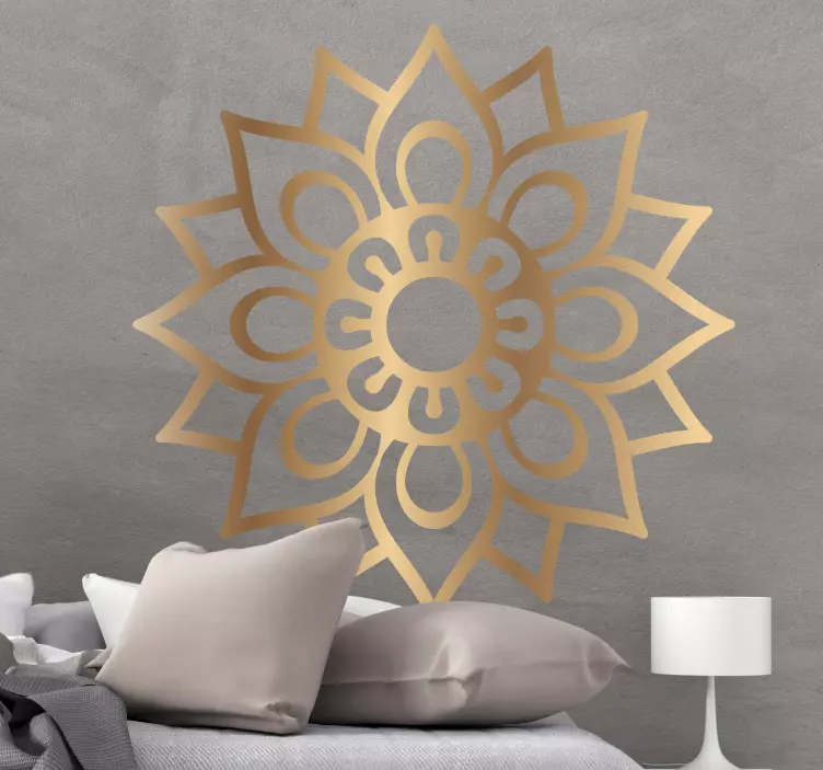 Medieval memory mandala floral wall sticker - TenStickers