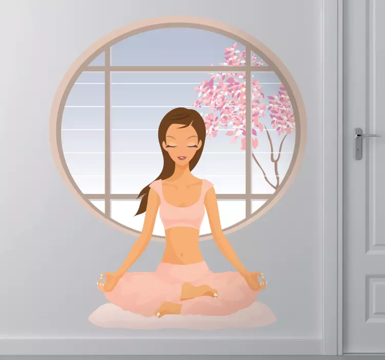 Meditation Serenity health and beauty sticker - TenStickers