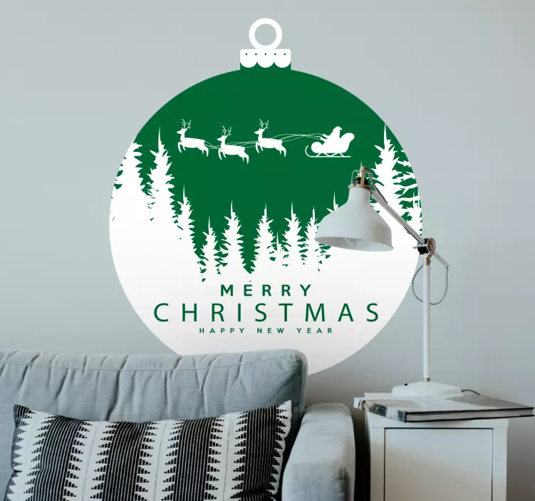 Merry christmas with backdrops Christmas decal - TenStickers