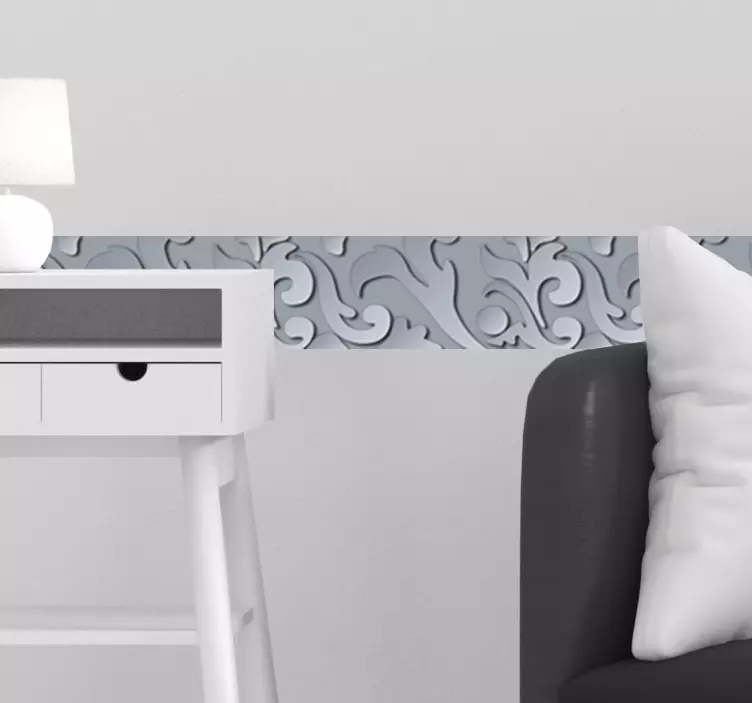 Metal effect  wall border sticker - TenStickers