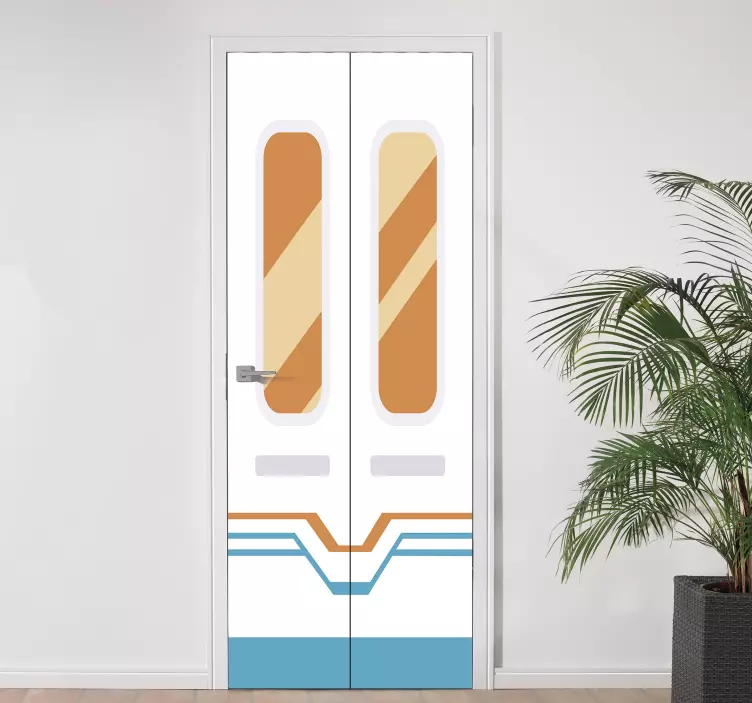 Metro door visual effect sticker - TenStickers