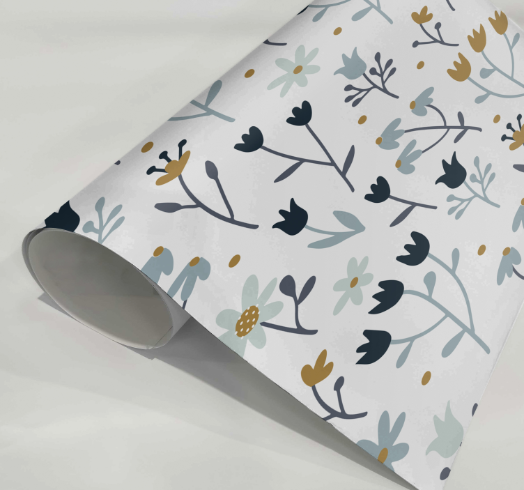 Minimalist Flowers furniture decal   - TenStickers