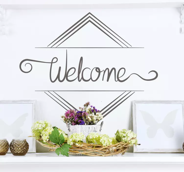 Minimalist Welcome Text Sticker - TenStickers