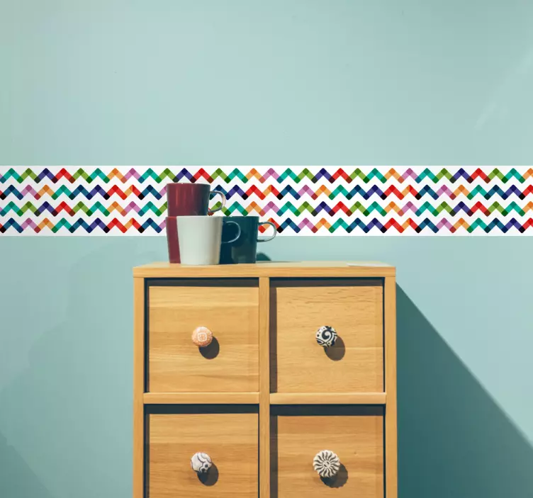 Modern ornament border wall sticker - TenStickers