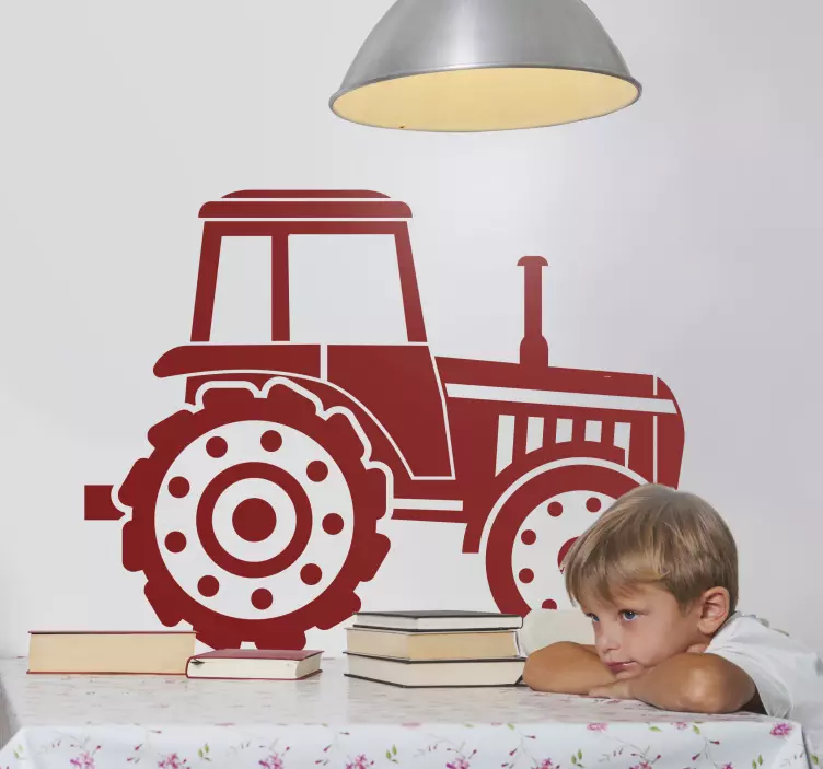 Mono colour tractor  toy sticker - TenStickers