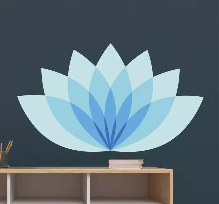 Monocolour lotus flower wall sticker - TenStickers