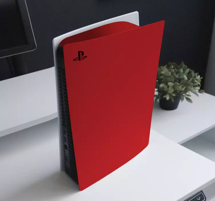 Monocolour red sticker PS5 skin - TenStickers
