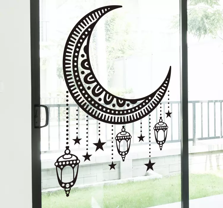 Moon And Lanterns location sticker - TenStickers