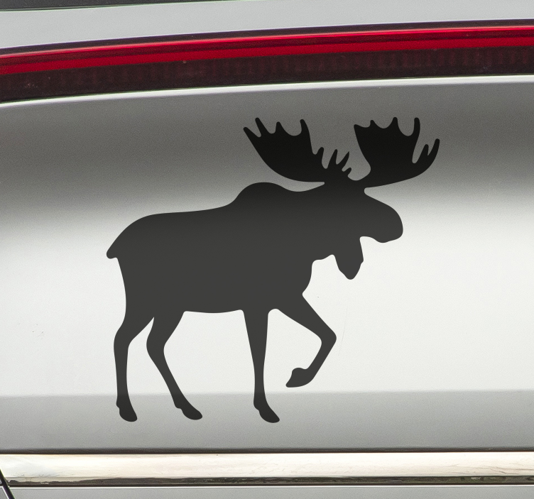 Moose animal silhouette car sticker - TenStickers
