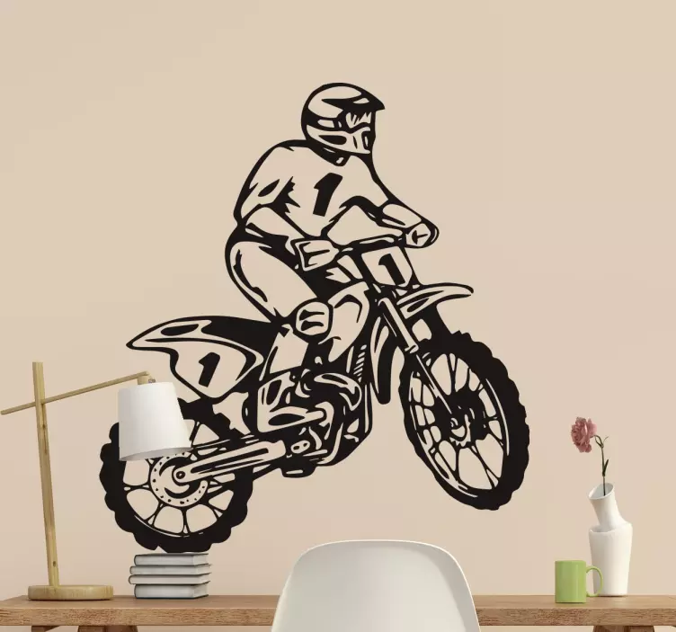 Motocross Racer Sticker - TenStickers