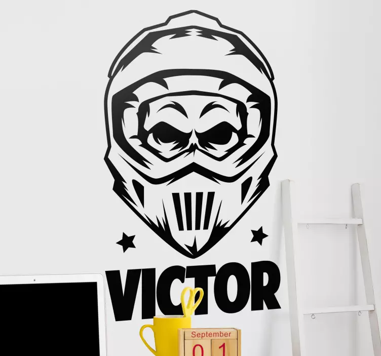Motocross with name motocross decal - TenStickers