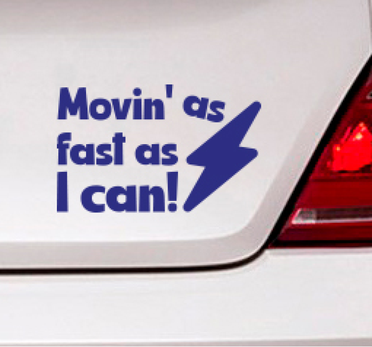 Moving Fast Car vinyl Sticker - TenStickers