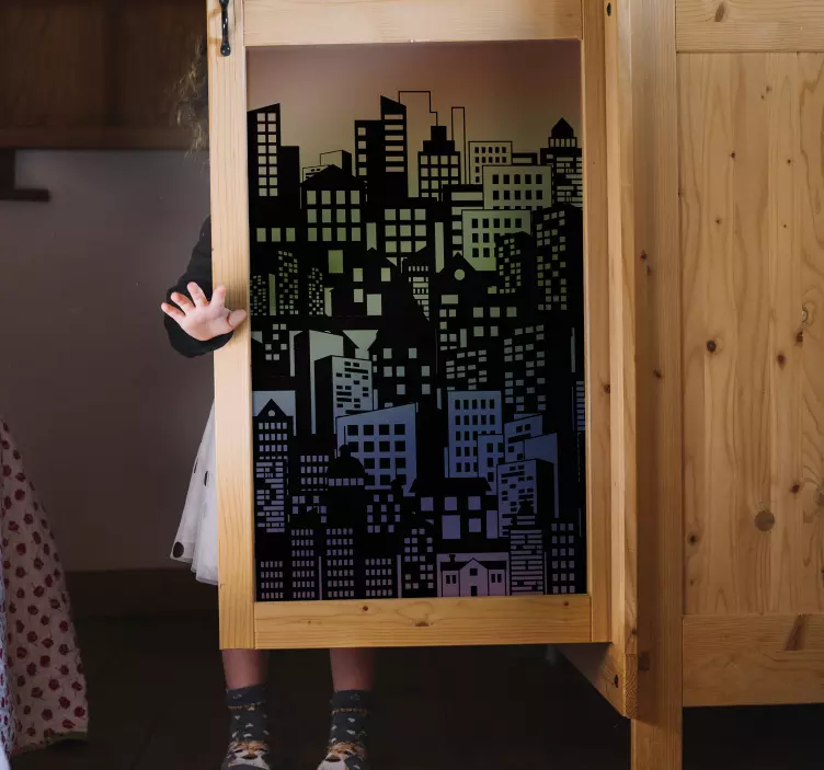 Multicolored closet furniture sticker - TenStickers