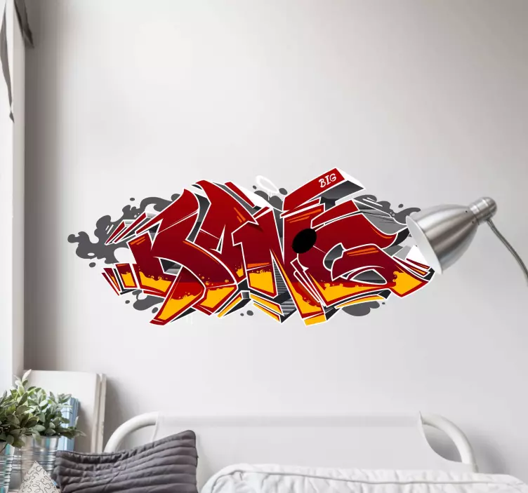 Mural 3D graffiti sticker pack - TenStickers
