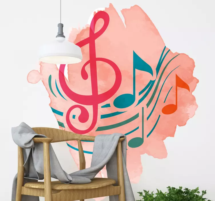 Musical Note Symphony music stickers - TenStickers