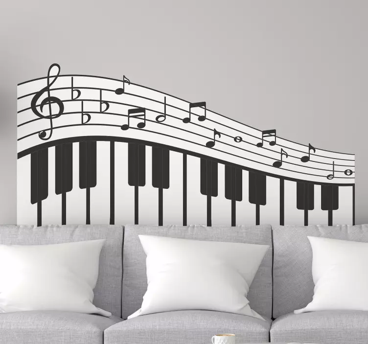 Musical Notes Design music stickers - TenStickers