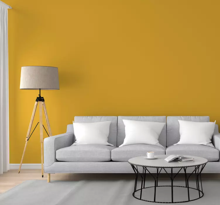 Mustard plain vinyl wall sheet - TenStickers