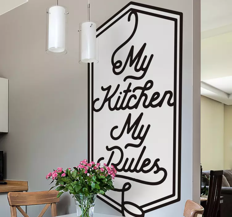 My Kitchen My Rules wall stickers quotes - TenStickers