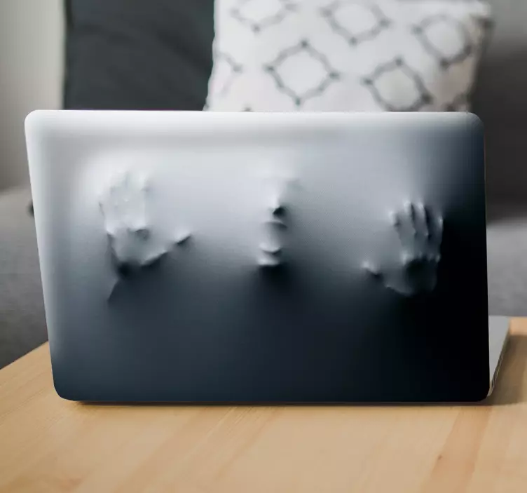 Mysterious figure laptop sticker - TenStickers