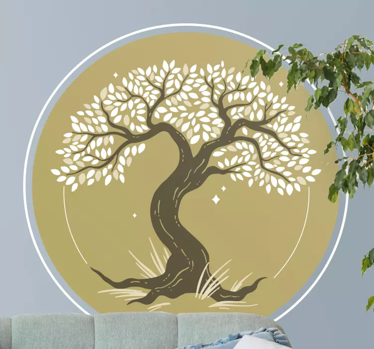 Nature wall sticker artistic tree illustration - TenStickers