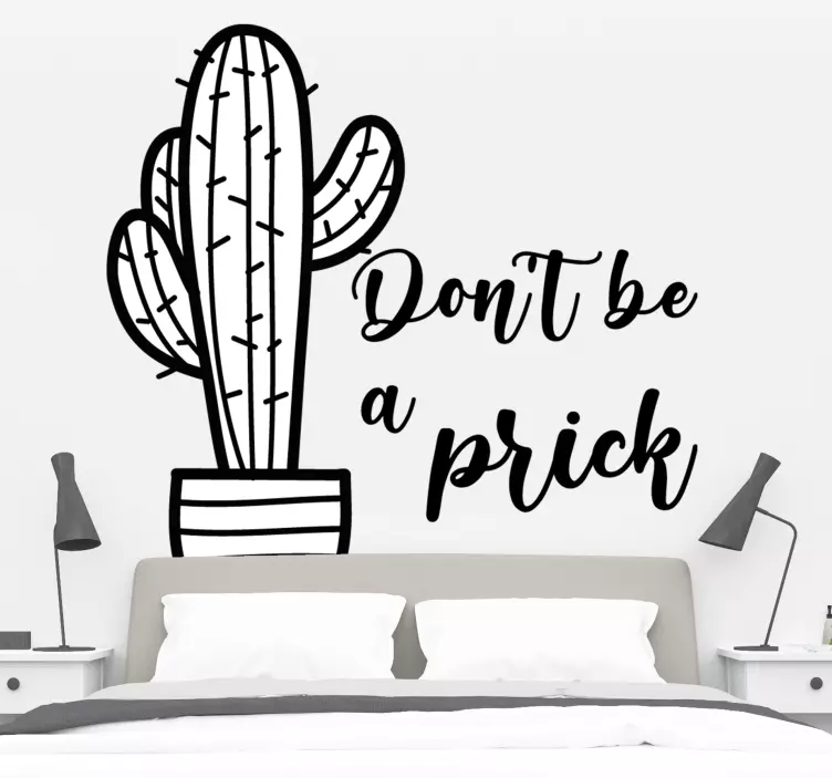Nature wall sticker cactus inspirational quote - TenStickers