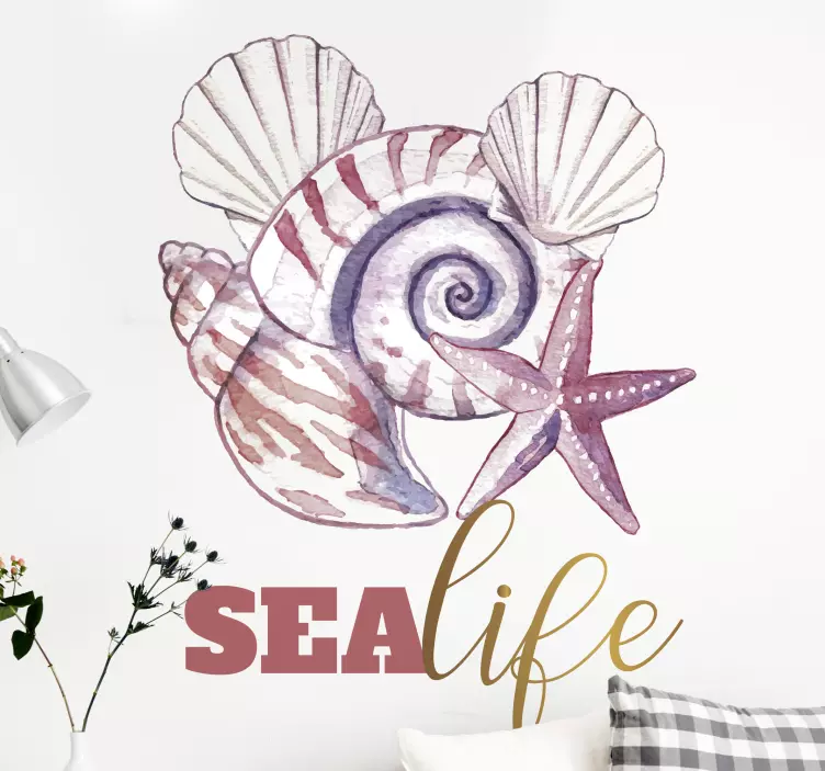 Nature wall sticker ocean life design - TenStickers
