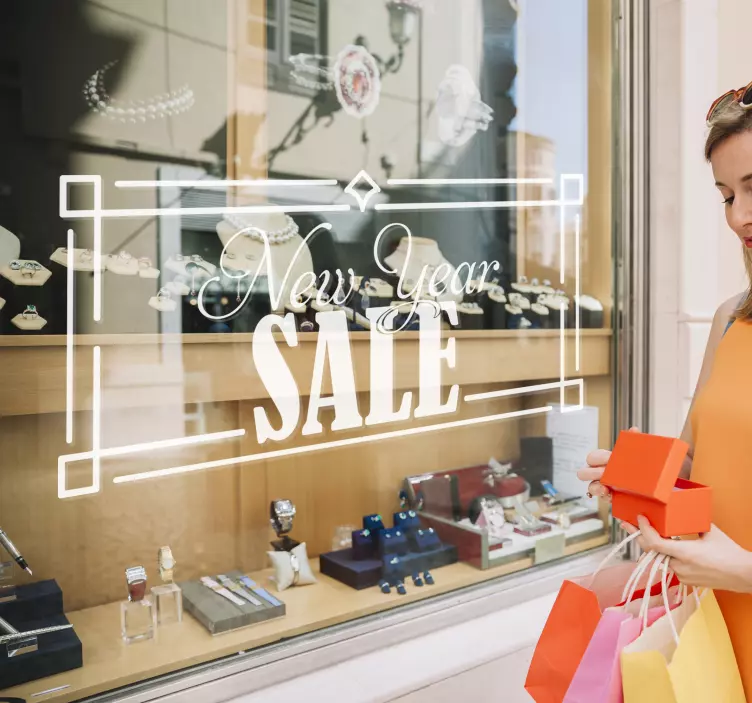 New Year sale sign sale sticker - TenStickers