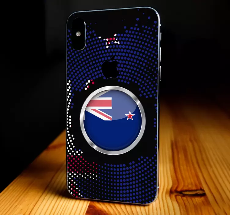 New Zealand flag iPhone iPhone sticker - TenStickers