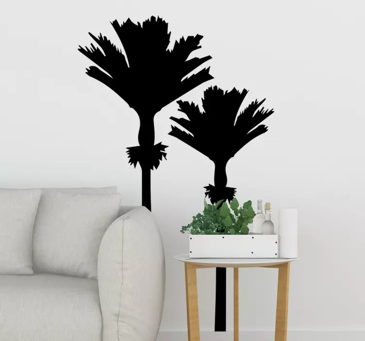 Nikau palms tree wall sticker - TenStickers