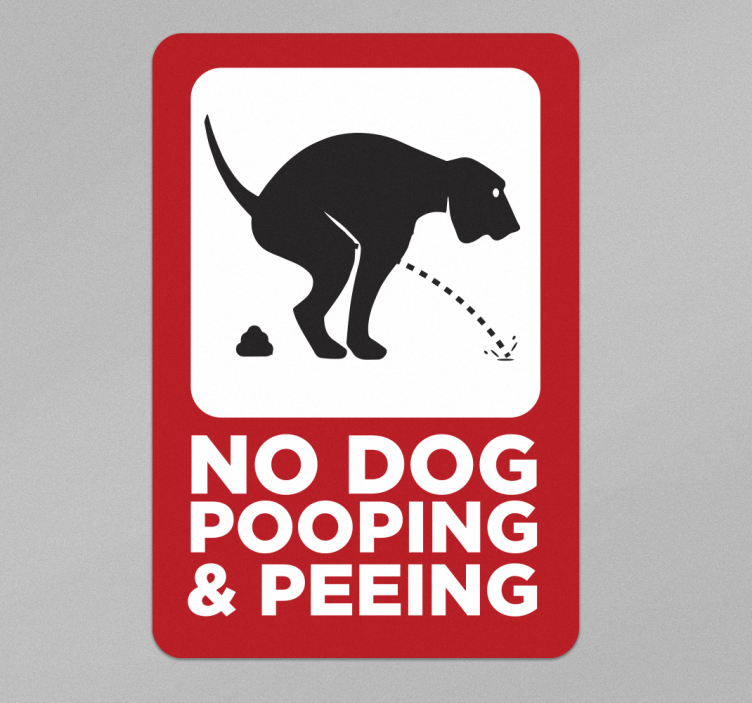 No poo or pee vinyl sign sticker - TenStickers