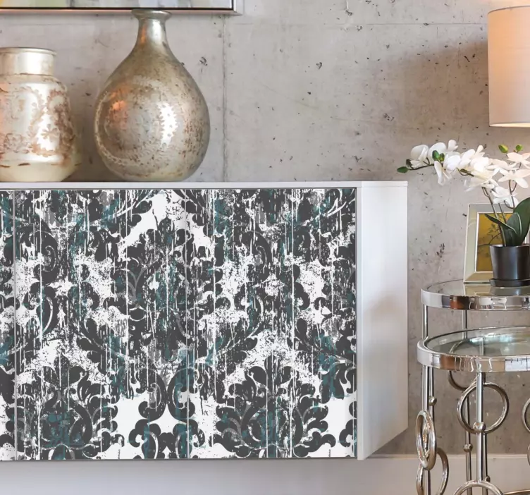 Grey tones elements pattern furniture sticker - TenStickers