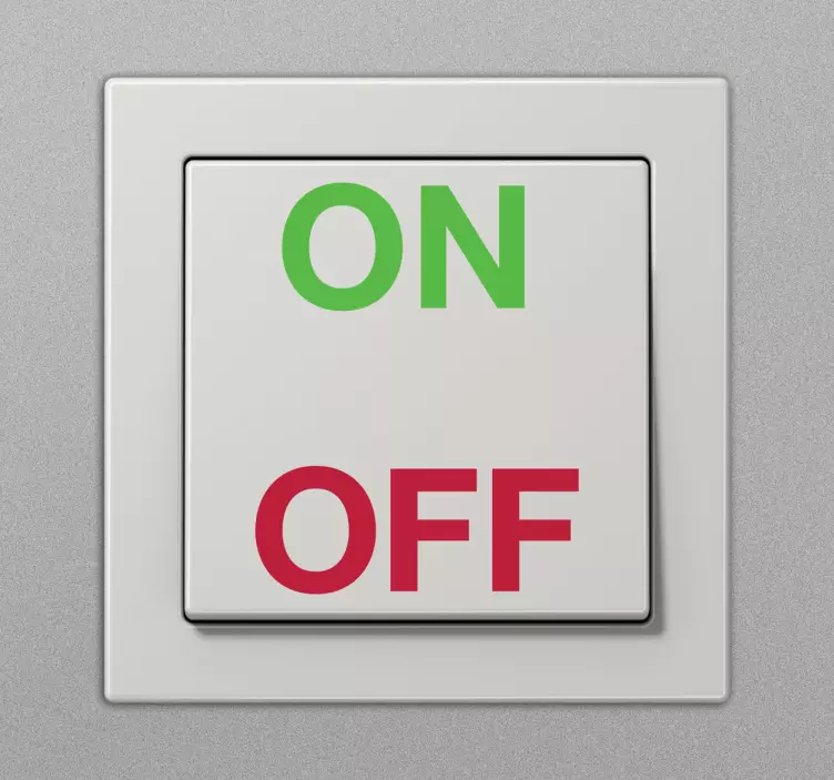 On Off light switch sticker - TenStickers