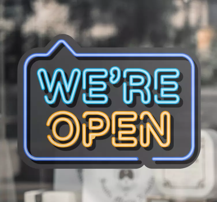 Open signage display shop window sticker - TenStickers