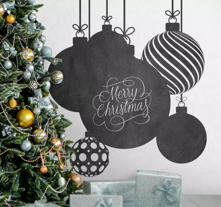 Original  balls set Christmas decal - TenStickers