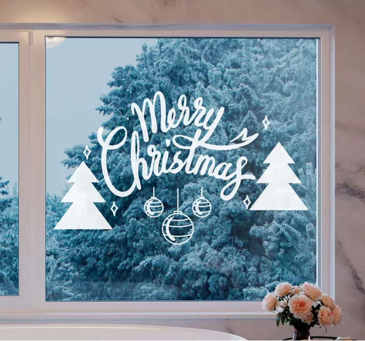 Original Merry Christmas Decoration sticker - TenStickers