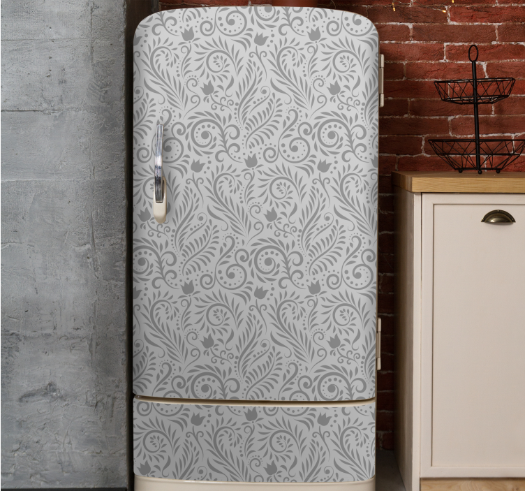 Ornate Fridge Cover texture sticker - TenStickers